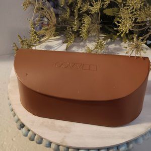 Oliver Peoples hard tan eyeglass sunglass case